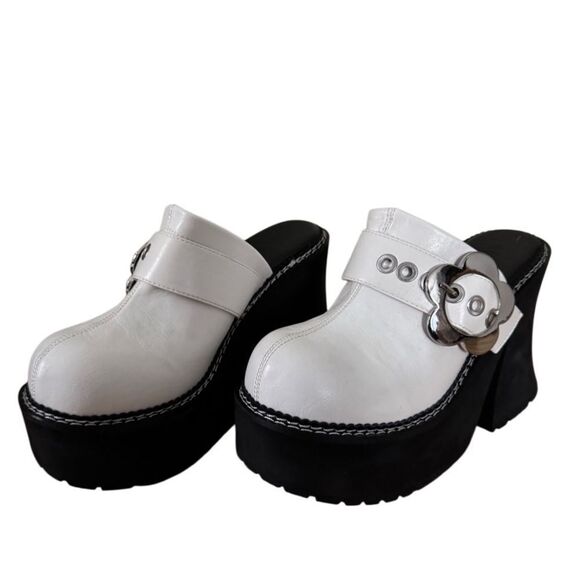 dElias by Dolls Kill Morning Gathering Platform Clogs Size 8 - Picture 2 of 8